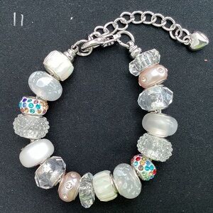 Lampwork Bead Charm Bracelet